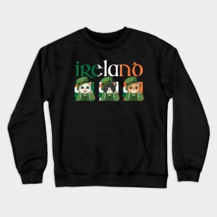 Cute Cats Flag Of Ireland Crewneck Sweatshirt